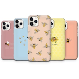 Bee Bumblebee Phone Case Yellow Cover fit for iPhone 15 Pro Max, 14 Plus, 13, 12, 11, XR & Samsung S24, S23, A54, A53, Pixel 8 Pro, 7