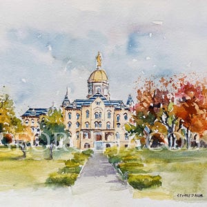 Notre Dame aquarel print-afstudeercadeau/Notre Dame notecard/Notre Dame poster/Notre Dame memoire print