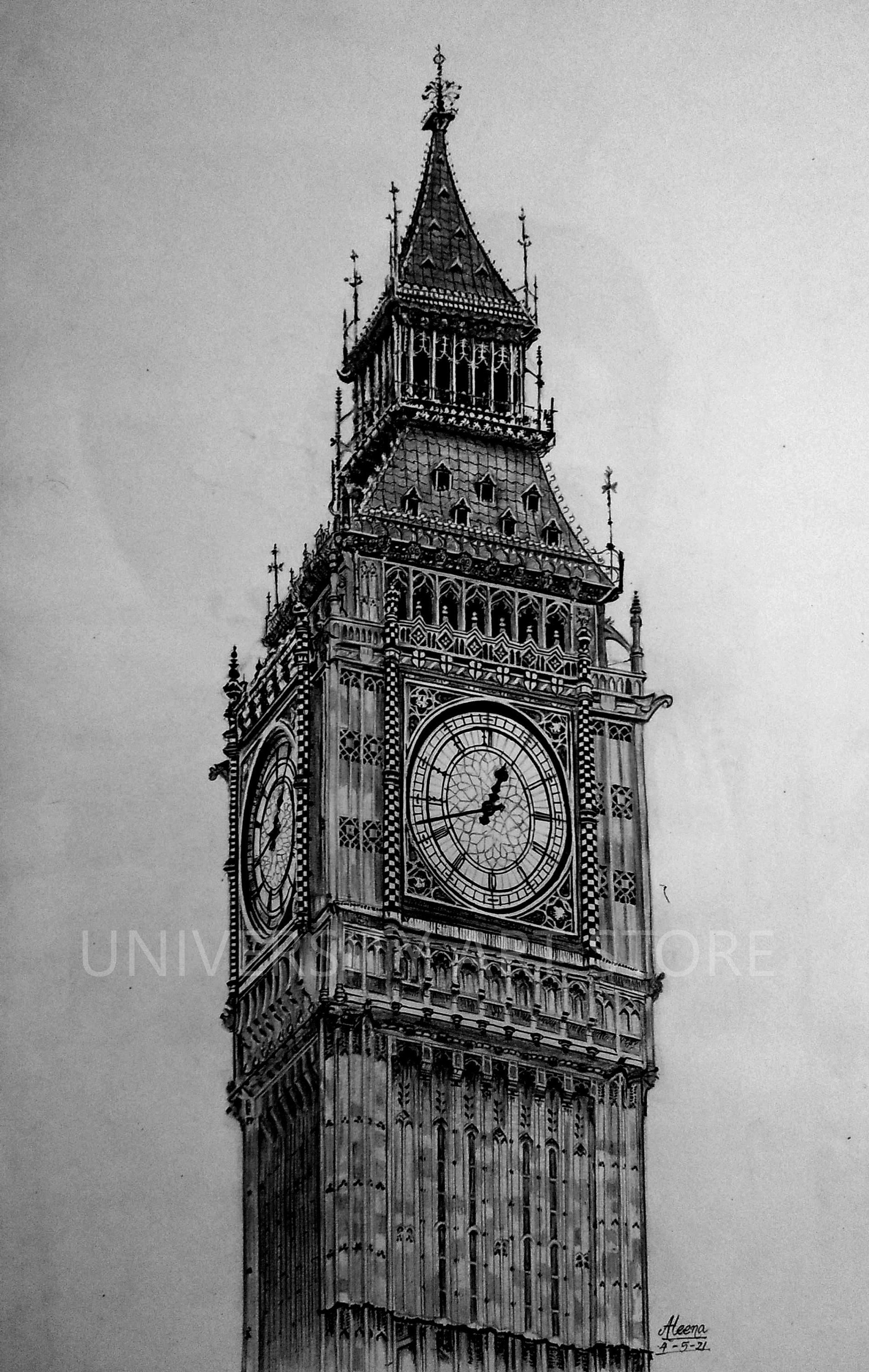 Big Ben Clock Face Drawing