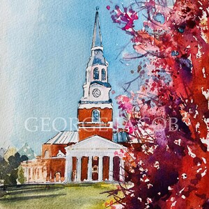 Wake Forest Watercolor Print -Graduation Gift/ Wake Forest notecard/ Wake Forest poster/ Wake Forest memoire Print