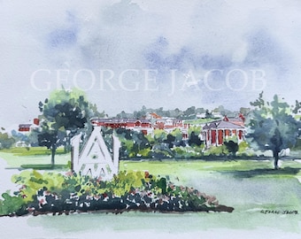 Alabama A&M Watercolor Print – University Graduation Gift