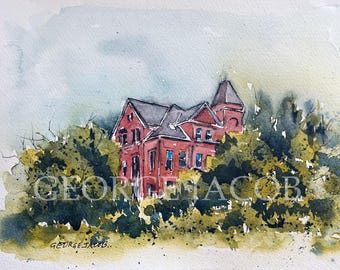 University  of Minnesota Watercolor Print -Graduation Gifts/ Minnesota University pictures/ University memoire Prints