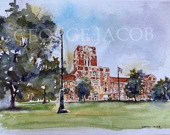 U of Tennessee Watercolor Print -Graduation Gift/ U of Tennessee notecard/U of Tennessee poster/ U of Tennessee memoire Print