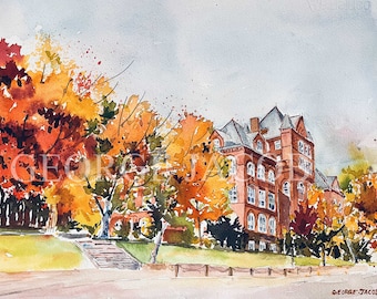 UW Madison Science Hall Watercolor Print or Notecards