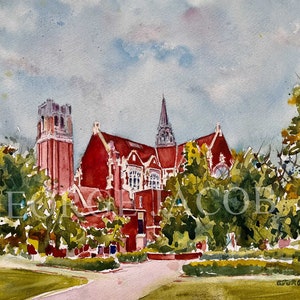 Universität von Florida Aquarell Drucke und Grußkarten / Universität von Florida Aquarell Drucke und Graduierung Geschenke/ UFL Century Tower / Wanddekor