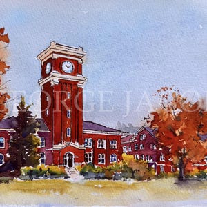 Washington State Universität, Aquarell Drucke und Grußkarten/Employee Dankeskarte / Abschlussfeier Geschenk/Einladungskarte