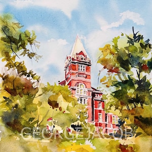Georgia Tech watercolor prints and note cards/Employer thank you card/ Graduation gift/Convocation note cards/ Georgia Tech University