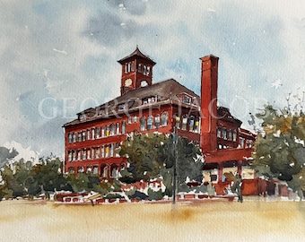 UW  Stout watercolor prints and note cards/Employer thank you card/ Graduation gift/Convocation note cards/ University of Wisconsin Stout