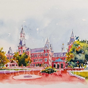 Baylor University Watercolor Art Print – Graduation Gift