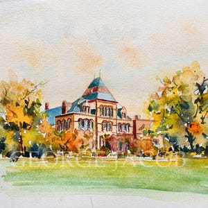 Brown University Watercolor Print -Graduation Gifts/ Brown University notecard/ Brown University poster/ Brown University memoire Prints