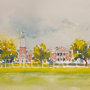 Dartmouth College aquarel print-afstudeercadeau/Dartmouth college notecard/Dartmouth poster/Dartmouth University memoire print