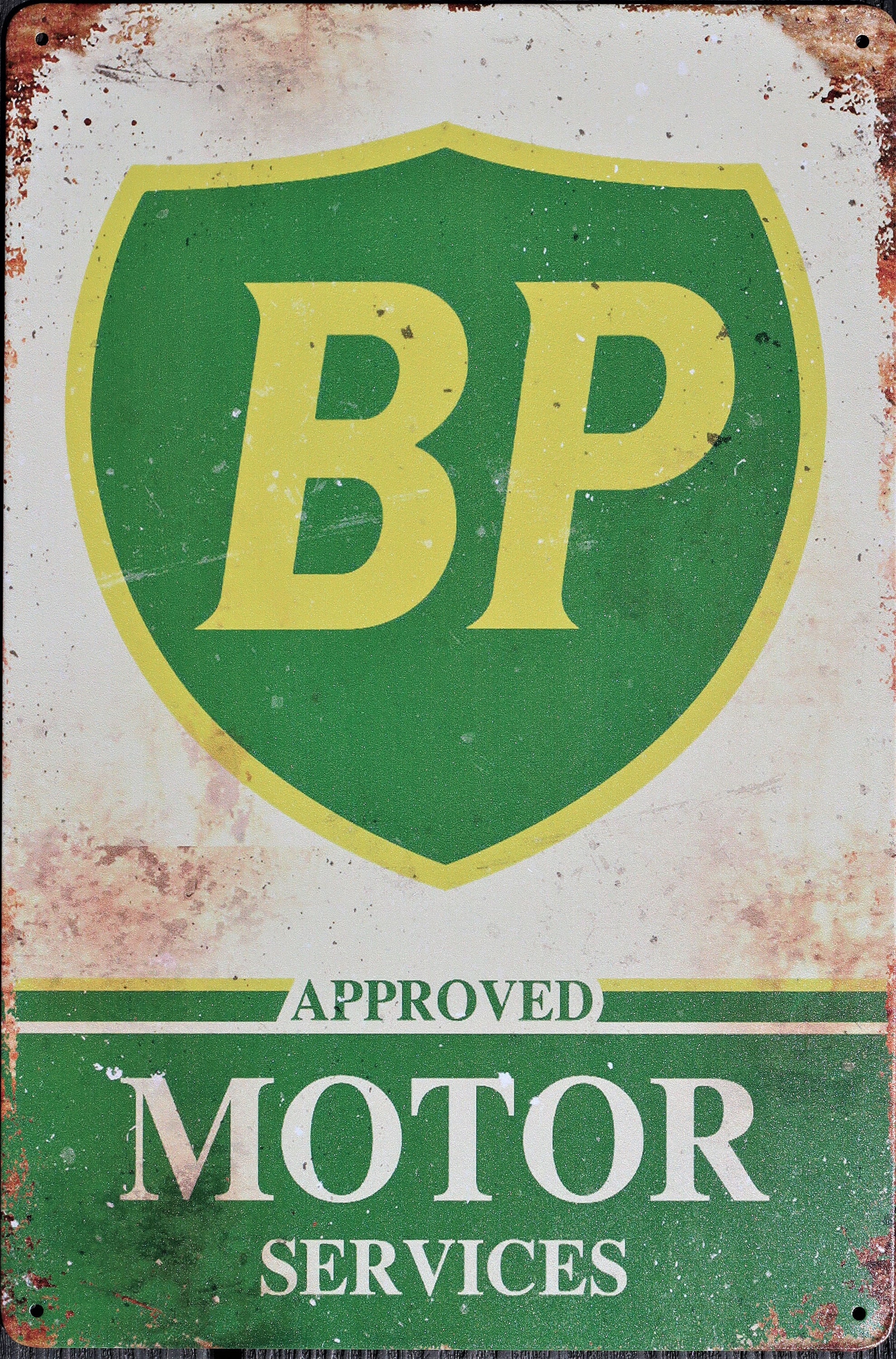 BP Motor Services Metal Garage Sign Wall Plaque Vintage Sign Etsy UK