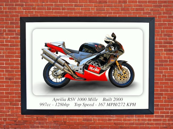 Motorbike Poster APRILIA RSV MILLE 1000 R Poster Print Art A1 A2 A3 A4 1693 Motorbike Poster APRILIA RSV MILLE 1000 R Poster Print Art A1 A2 A3 A4 1693