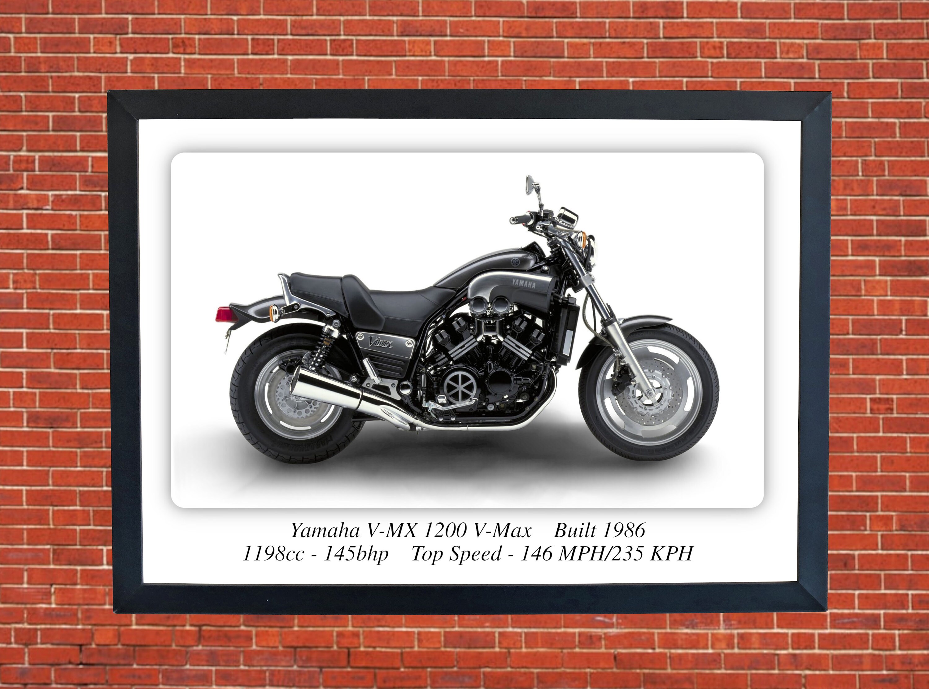YAMAHA VMAX 1999 MOTORCYCLE METAL TIN SIGN POSTER WALL PLAQUE YAMAHA VMAX 1999 MOTORCYCLE METAL TIN SIGN POSTER WALL PLAQUE