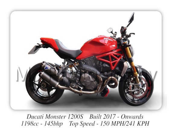 Ducati Monster 1200s Motorcycle A3 Size 