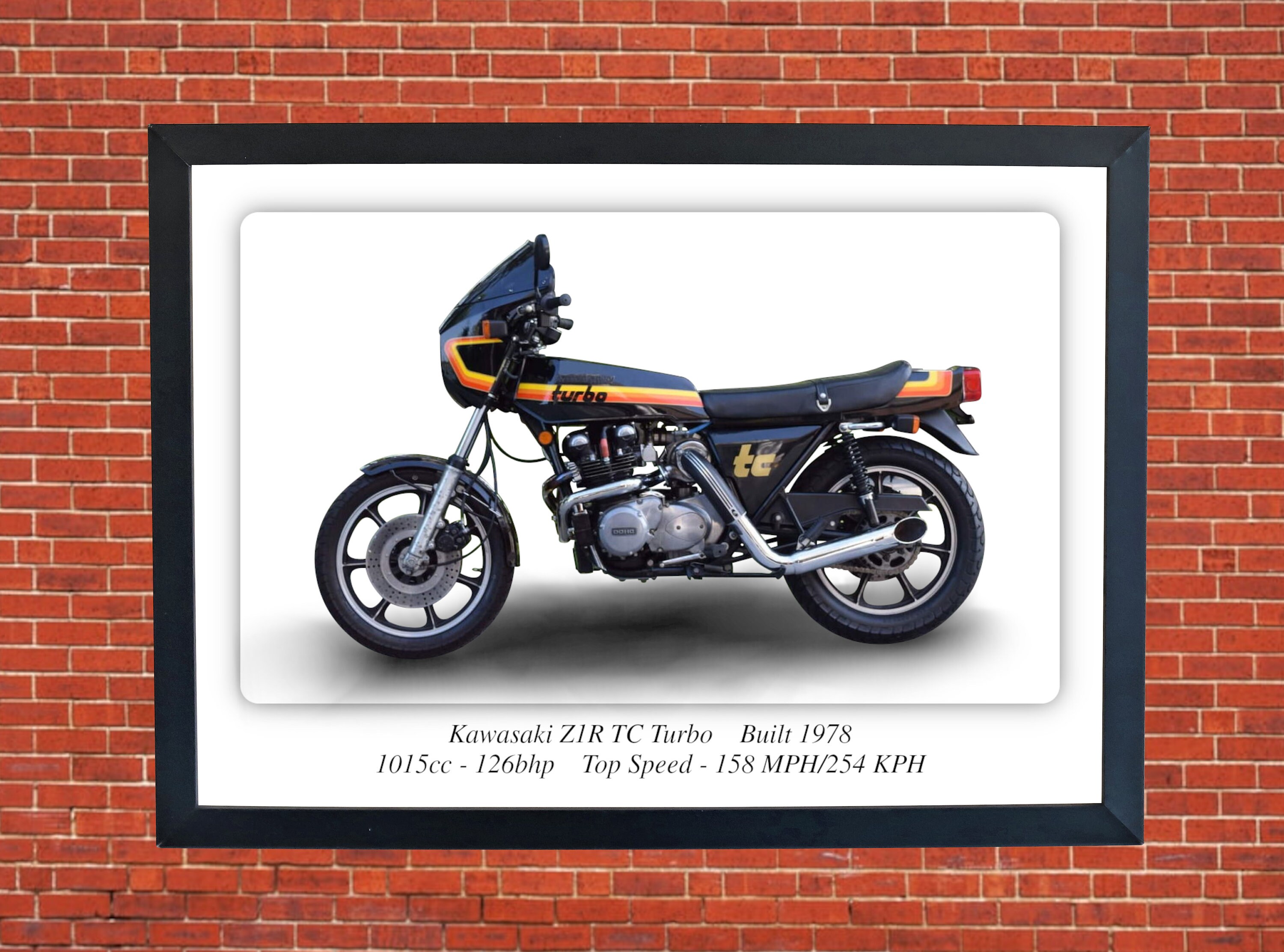 Kawasaki Z1R TC Turbo Motorcycle A3 