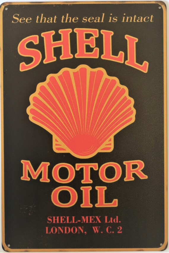 Shell Motor Oil  Retro Metal Wall Plaque Art Vintage Advertising tin Sign a4 