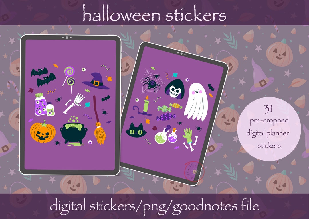 Halloween Goodnotes Stickers Halloween Digital Planner Stickers