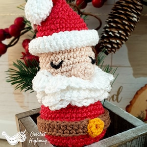 Santa CROCHET PATTERN, DIY Christmas gift, santa amigurumi, xmas ornament, santa ami pattern, xmas amigurumi pattern, xmas tree ornament image 2