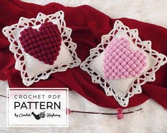 Pin My Heart Cushion CROCHET PATTERN, Crochet Pincushion, Valentine's Day Crochet Pattern, Mother's Day Crochet Pattern