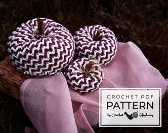Steppingstone Pumpkin CROCHET PATTERN, interlocking crochet pattern, amigurumi pumpkin pattern, crochet pumpkin, crochet Halloween pattern