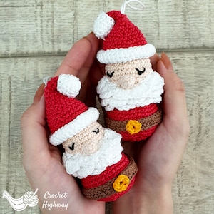Santa CROCHET PATTERN, DIY Christmas gift, santa amigurumi, xmas ornament, santa ami pattern, xmas amigurumi pattern, xmas tree ornament image 8