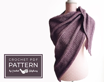 Cosmopolitan Shawl CROCHET PATTERN, crochet shawl, crochet shawl pattern, crochet wrap, crochet triangle shawl