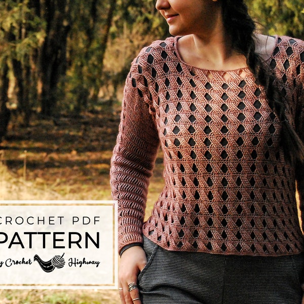 Hourglass Crochet Top CROCHET PATTERN, crochet lace pattern, crochet top pattern, crochet fashion, crochet summer pattern, plus size crochet