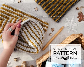 Apricity Cowl CROCHET PATTERN, crochet cowl pattern, crochet holiday gift, crochet scarf, reversible cowl pattern, reversible crochet