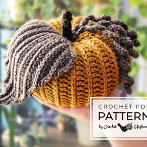 No Slip Stitch Given Pumpkin CROCHET PATTERN, amigurumi pumpkin pattern, crochet pumpkin, crochet Halloween pattern, crochet 3d pumpkin