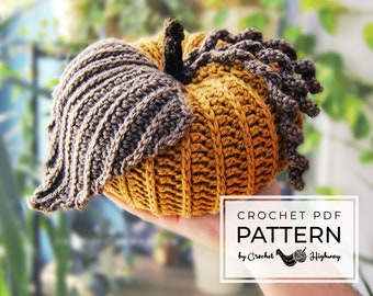 No Slip Stitch Given Pumpkin CROCHET PATTERN, amigurumi pumpkin pattern, crochet pumpkin, crochet Halloween pattern, crochet 3d pumpkin