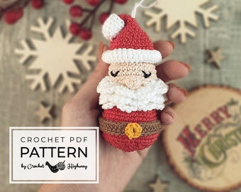 Santa CROCHET PATTERN, DIY Christmas gift, santa amigurumi, xmas ornament, santa ami pattern, xmas amigurumi pattern, xmas tree ornament