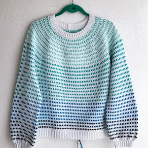 Libra Pullover CROCHET PATTERN, seamless crochet sweater, easy crochet sweater pattern, crochet pullover, crochet yoke, pullover pattern image 10