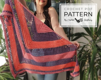 Congruence Shawl CROCHET PATTERN, crochet shawl, crochet shawl pattern, crochet wrap, crochet triangle shawl