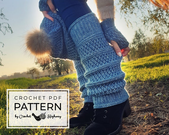 Cosmopolitan Legwarmers Boot Cuffs CROCHET PATTERN, Crochet