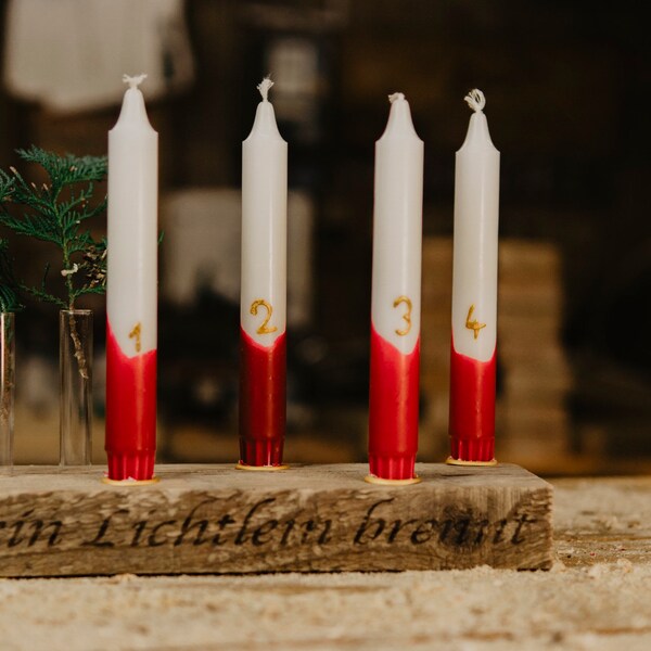 Adventskranz aus recyceltem Bauholz