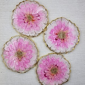 Pink Floral Coaster Set
