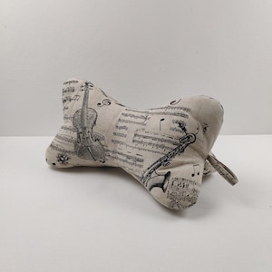 Lesekissen Leseknochen Nackenkissen Dekokissen Musik, Noten & Geige | beige-grau - Ostern Weihnachten