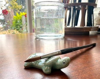 Vintage Japanese Turtle Brush/Chopstick Rest