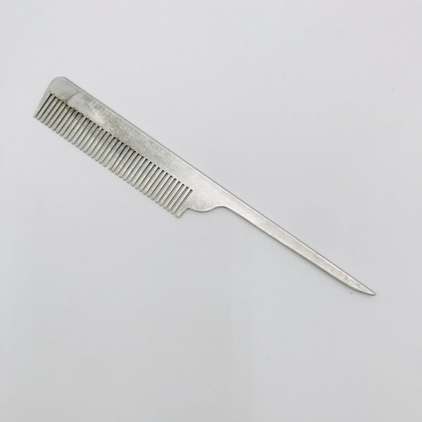 Aluminum Hair Comb Vintage Asian Inspired Teasing