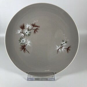 Royal Doulton Frost Pine Bread Plate England D6450 Grey White Green Red VTG