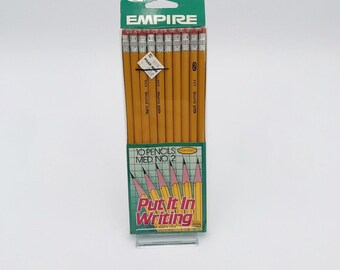 Empire Med No 2 Pencils Pack of 10 NOS USA Vintage