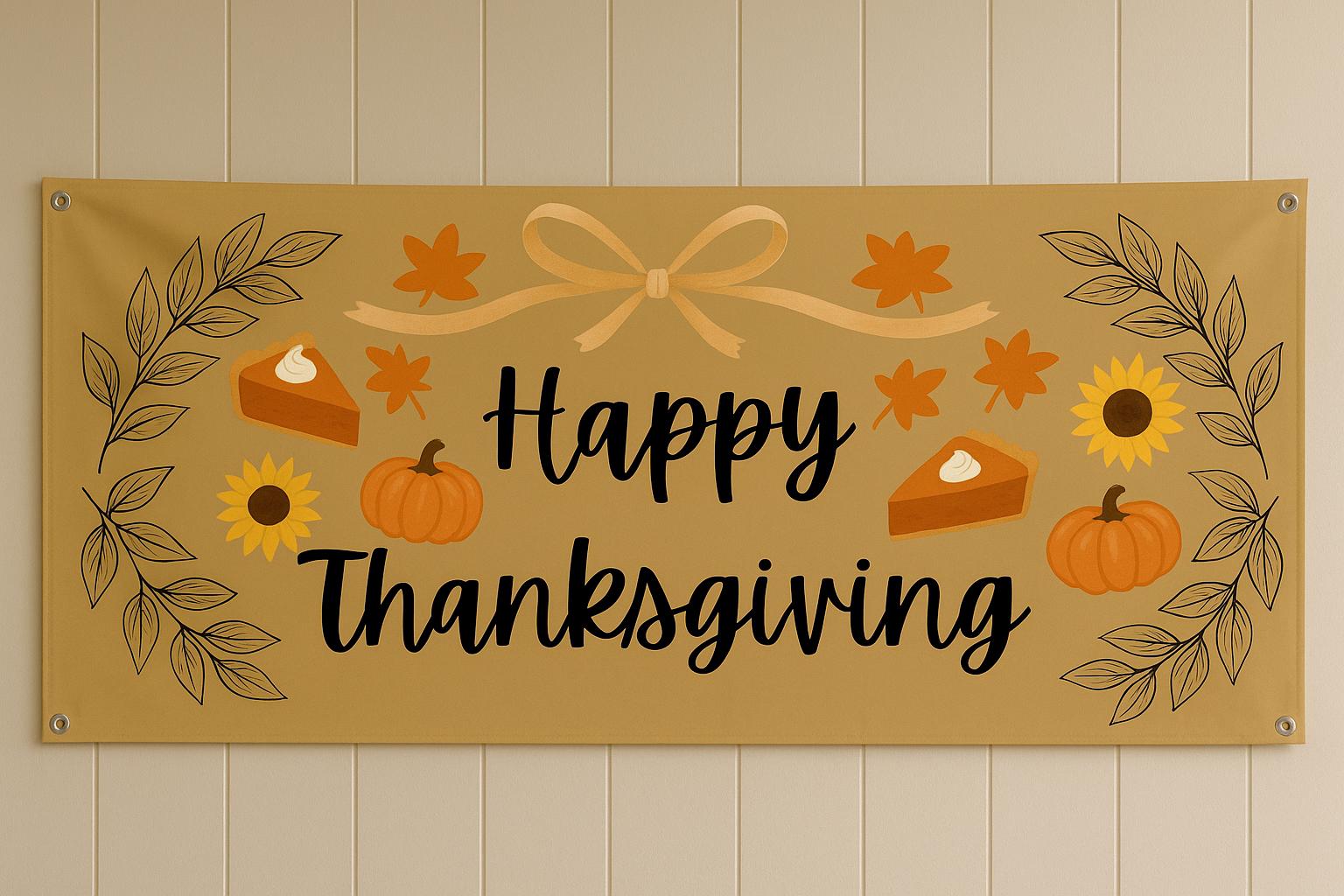 Happy Thanksgiving Printable Banner (digital Download) - Etsy