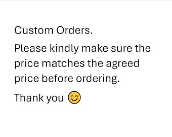 Custom Order for Zeinab