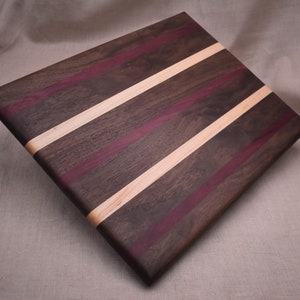 Charcuterie Board, Walnut, Maple, Purple Heart