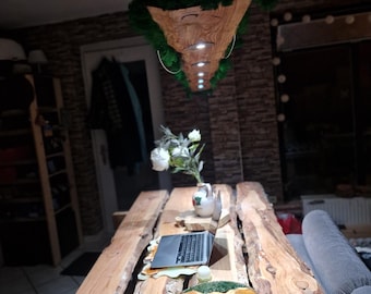 Esstisch -Hängeleuchte aus Massivholz (Unikat) Pendelleuchte