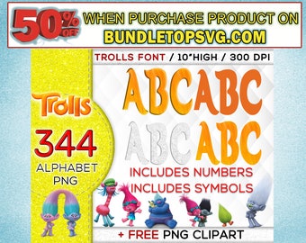 trolls alphabet etsy
