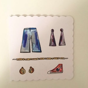 Carte d’illustration personnalisée pour toute occasion (5 x 5 pouces)