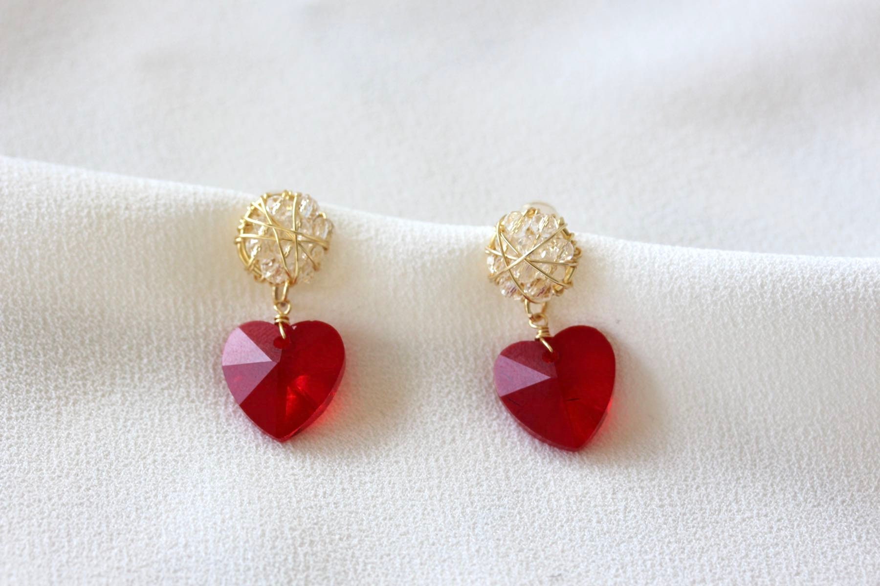 Red Earring Party Earring Guest Earring Wedding Earring Etsy