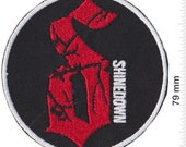 Shinedown Rockband Red Black Patch Badge Embroidered Iron on Applique Souvenir Accessory